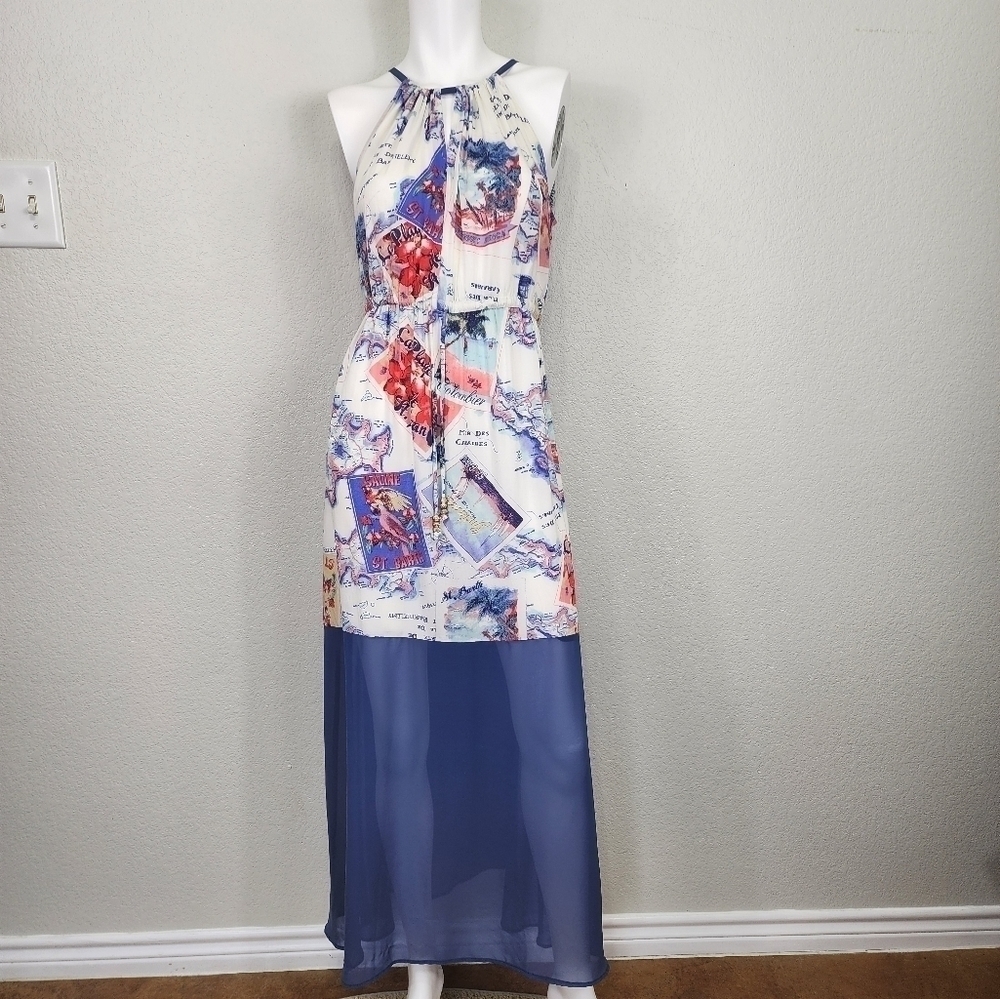 Peter Som for DesigNation Postcard  Maxi Dress Size Small